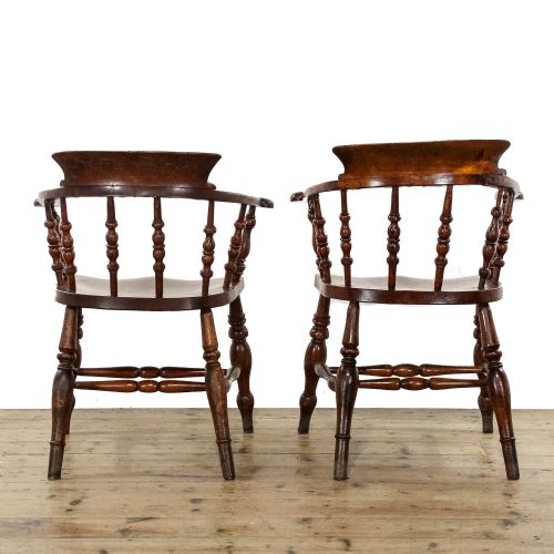 fig 2. Pair of Antique Smokers Bow Chairs
