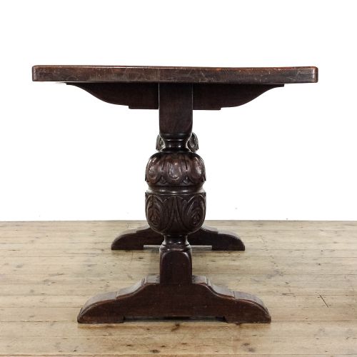 fig 1. Antique Early 20th Century Oak Refectory Table