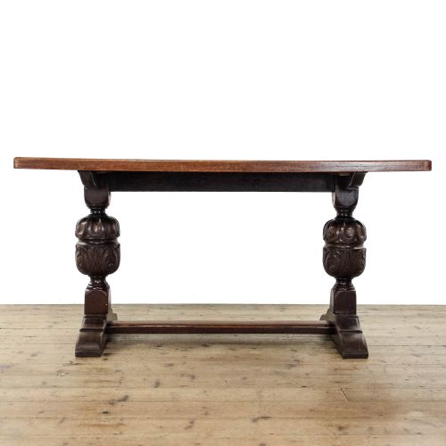 fig 2. Antique Early 20th Century Oak Refectory Table