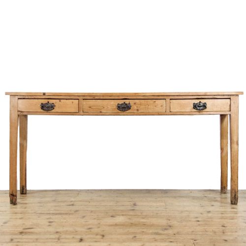 Large Antique Pine Hall Console Table

