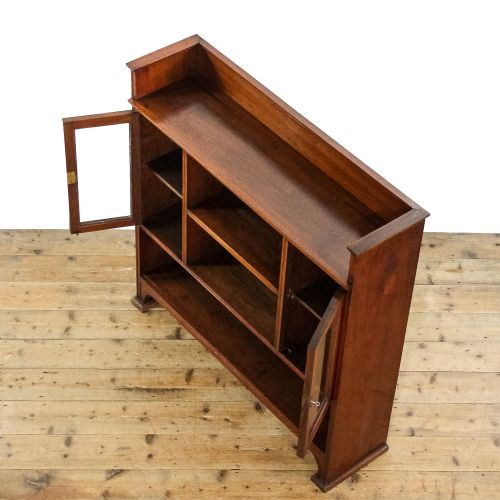 ANTIQUE EDWARDIAN MAHOGANY FREESTANDING BOOKCASE - ADDITIONAL PHOTO 4