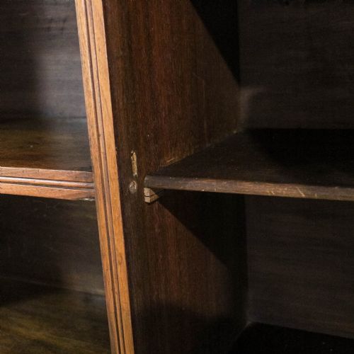 ANTIQUE EDWARDIAN MAHOGANY FREESTANDING BOOKCASE - ADDITIONAL PHOTO 6