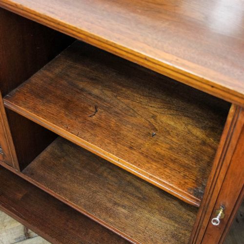ANTIQUE EDWARDIAN MAHOGANY FREESTANDING BOOKCASE - ADDITIONAL PHOTO 7
