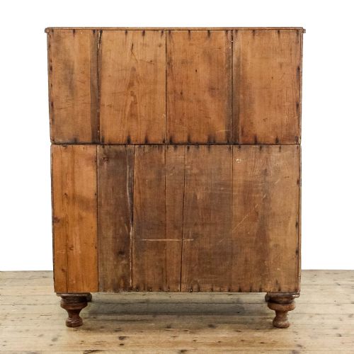 LARGE ANTIQUE PINE CHEST OF DRAWERS - ADDITIONAL PHOTO 4