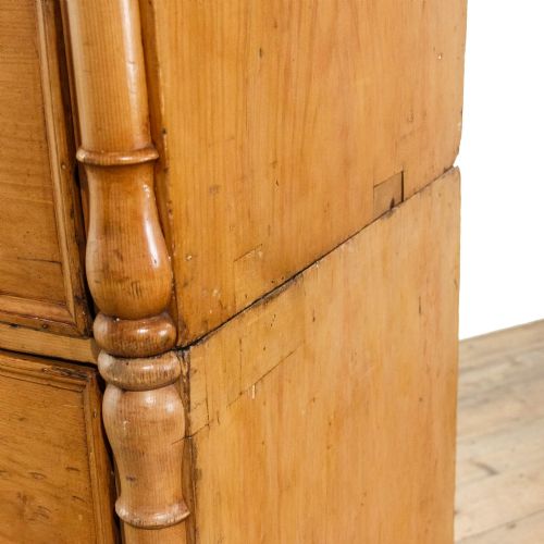 LARGE ANTIQUE PINE CHEST OF DRAWERS - ADDITIONAL PHOTO 7