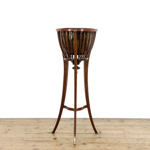 fig 2. Antique Edwardian Mahogany Inlaid Jardinière Stand