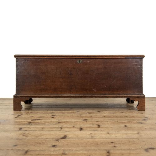 fig 1. Antique Georgian Oak Coffer Blanket Chest