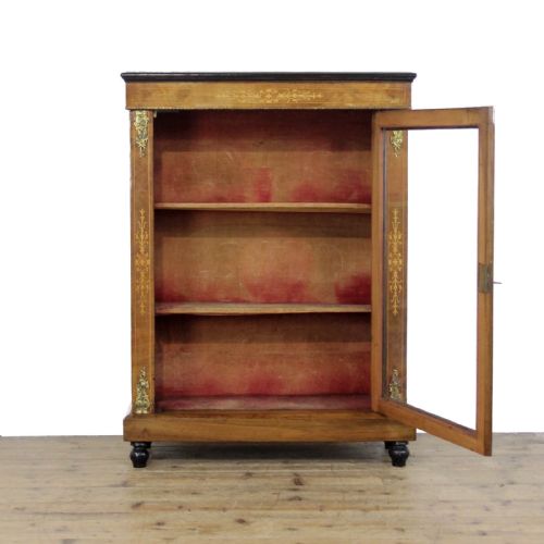 ANTIQUE WALNUT INLAID PIER CABINET - ADDITIONAL PHOTO 1