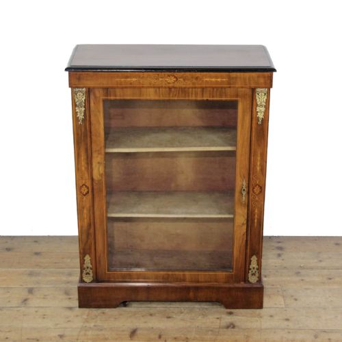 fig 1. Antique Walnut Inlaid Pier Cabinet