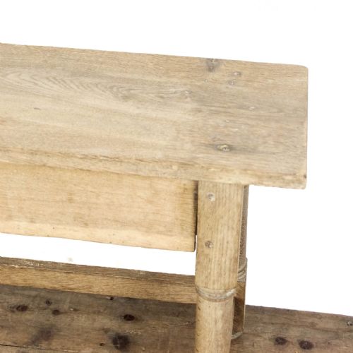 fig 2. Antique Rustic Oak Bench
