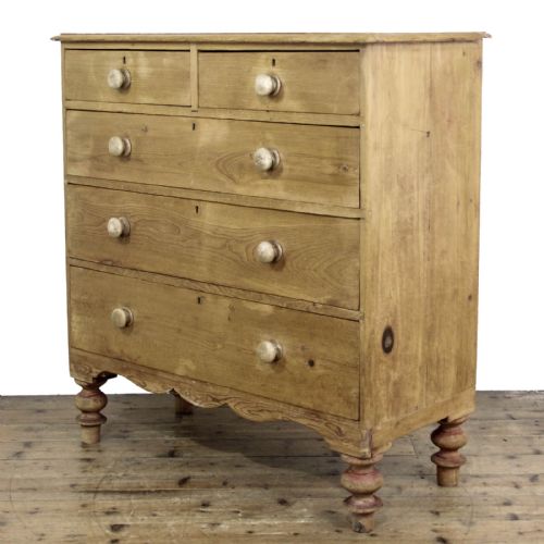 fig 1. Antique Victorian Pine Chest of Drawers
