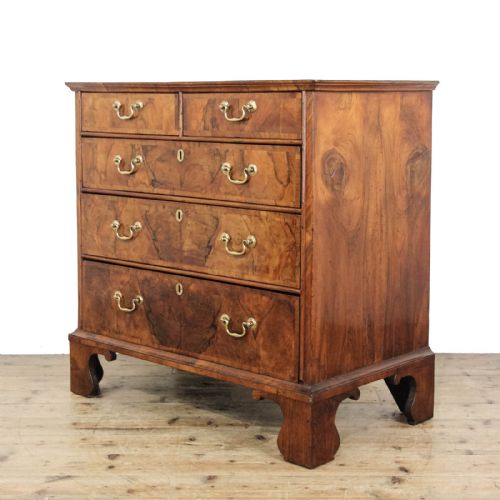 fig 1. Antique Georgian Walnut Chest of Drawers