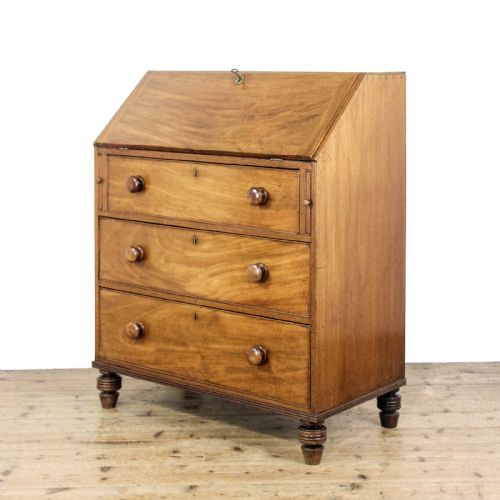 fig 1. Antique 19th Century Mahogany Bureau