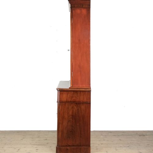 ANTIQUE VICTORIAN MAHOGANY GLAZED TOP BOOKCASE - ADDITIONAL PHOTO 3