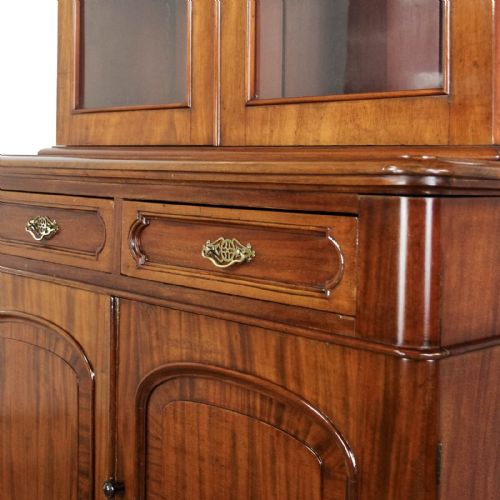 ANTIQUE VICTORIAN MAHOGANY GLAZED TOP BOOKCASE - ADDITIONAL PHOTO 7
