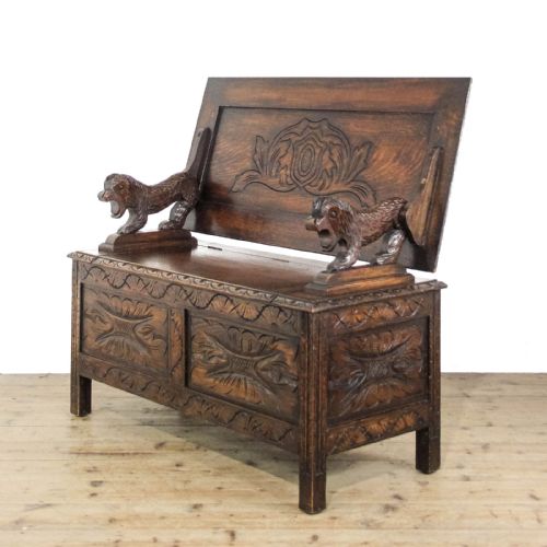 Antique Oak Monks Bench