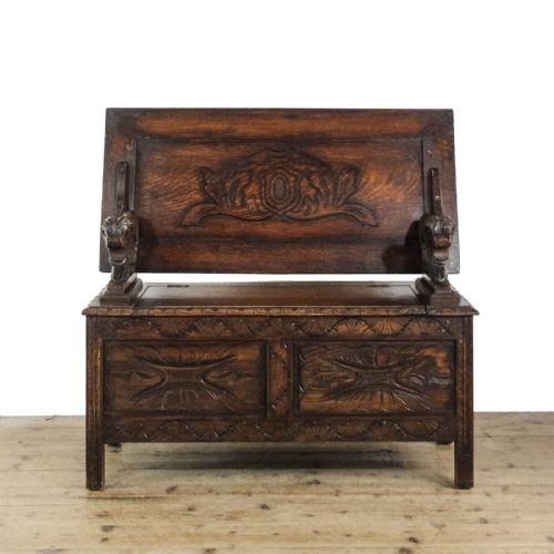 fig 1. Antique Oak Monks Bench