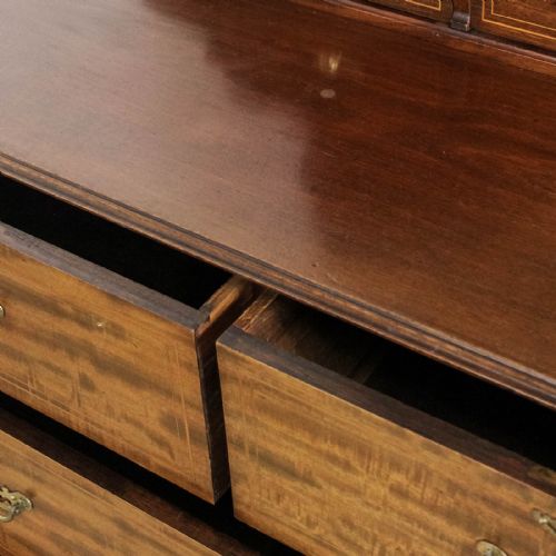ANTIQUE EDWARDIAN MAHOGANY DRESSING TABLE CHEST OF DRAWERS - ADDITIONAL PHOTO 5