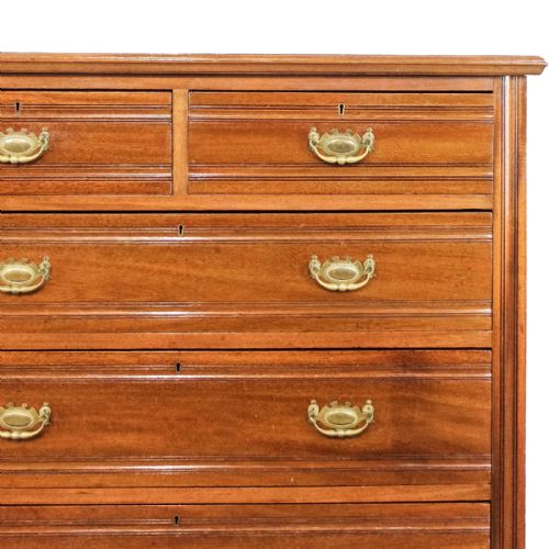fig 1. Antique Edwardian Satin Walnut Chest of Drawers