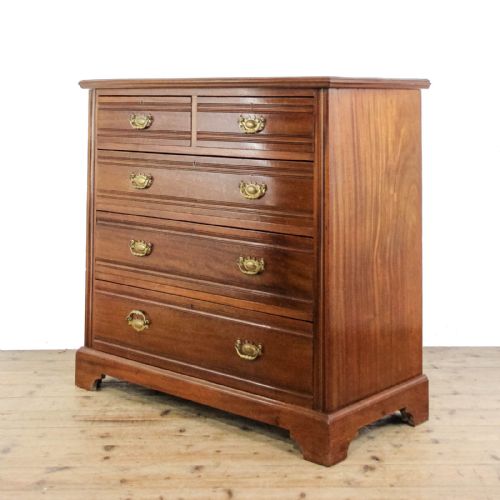 fig 2. Antique Edwardian Satin Walnut Chest of Drawers