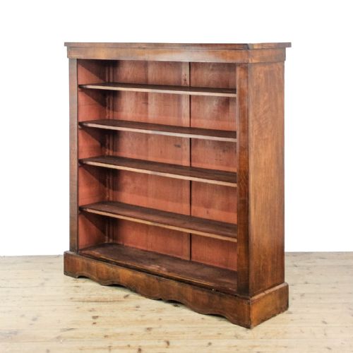 Antique Victorian Inlaid Walnut Bookcase
