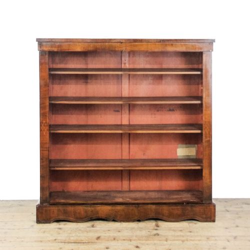 fig 1. Antique Victorian Inlaid Walnut Bookcase