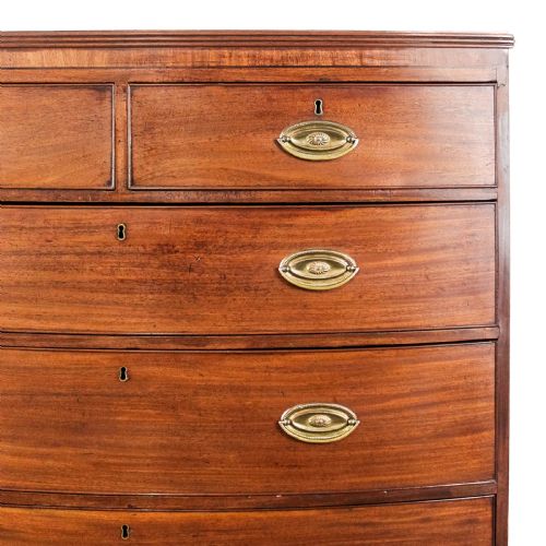 fig 2. Regency Mahogany Bow Front Chest of Drawers