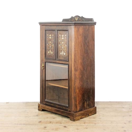 fig 2. Victorian Rosewood Inlaid Glass Cabinet