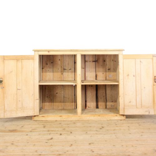 fig 1. Antique Rustic Pine Two Door Cupboard