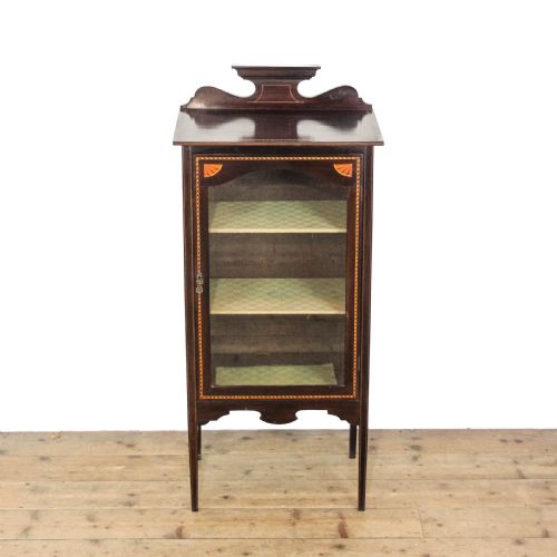 EDWARDIAN MAHOGANY INLAID DISPLAY CABINET - ADDITIONAL PHOTO 1