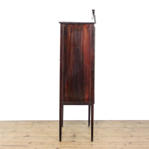 EDWARDIAN MAHOGANY INLAID DISPLAY CABINET - ADDITIONAL PHOTO 5