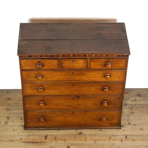 fig 1. Antique Georgian Welsh Oak Straight Front Chest of Drawers