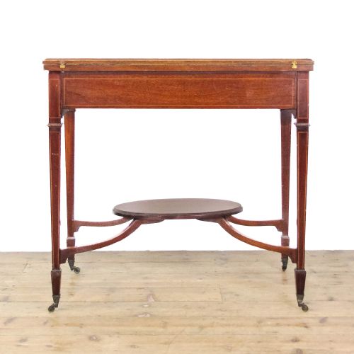 fig 1. Antique Edwardian Mahogany Card Table