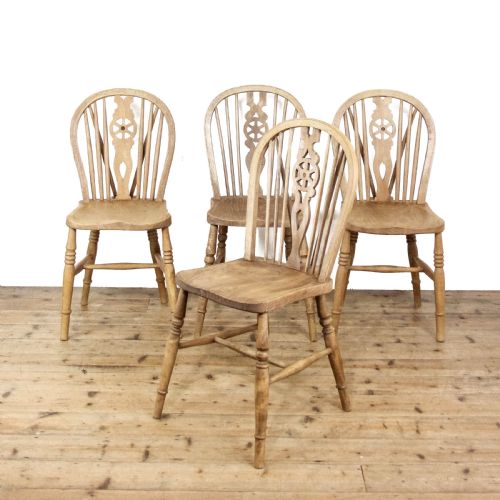 fig 2. Antique Set of Four Windsor Kitchen Chairs