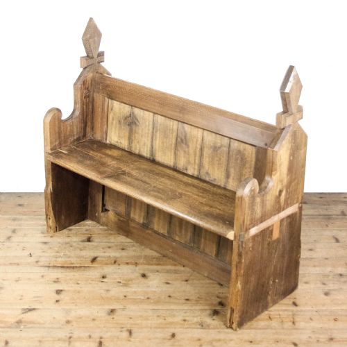 fig 1. Antique Pine Church Pew