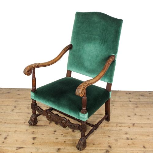 ANTIQUE VICTORIAN UPHOLSTERED ARMCHAIR - ADDITIONAL PHOTO 1