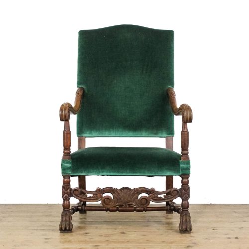 ANTIQUE VICTORIAN UPHOLSTERED ARMCHAIR - ADDITIONAL PHOTO 2