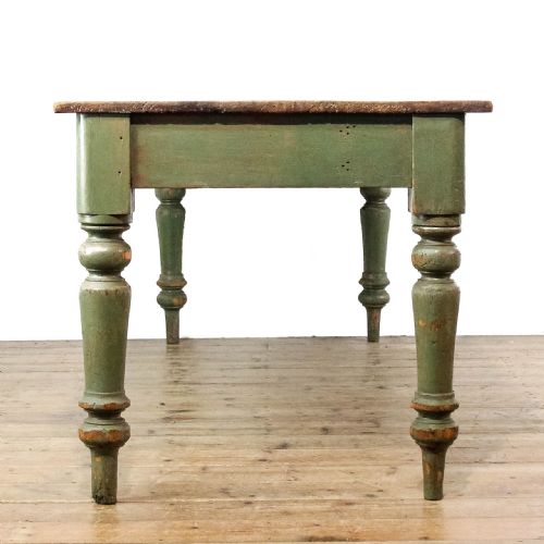fig 2. Large Antique Painted Pine Farmhouse Kitchen Table