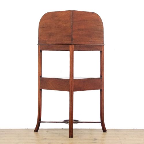 ANTIQUE REGENCY MAHOGANY BOW FRONT CORNER WASHSTAND - ADDITIONAL PHOTO 3