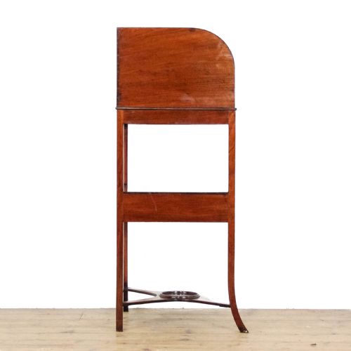 ANTIQUE REGENCY MAHOGANY BOW FRONT CORNER WASHSTAND - ADDITIONAL PHOTO 4