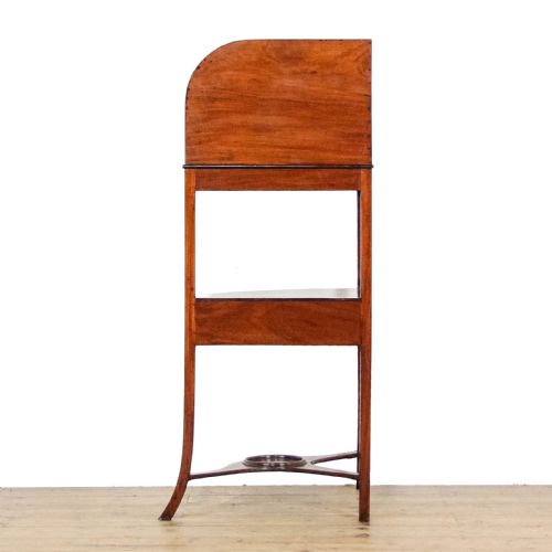 ANTIQUE REGENCY MAHOGANY BOW FRONT CORNER WASHSTAND - ADDITIONAL PHOTO 5