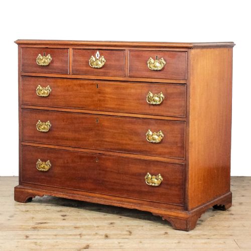 ANTIQUE 19TH CENTURY MAHOGANY CHEST OF DRAWERS - ADDITIONAL PHOTO 3