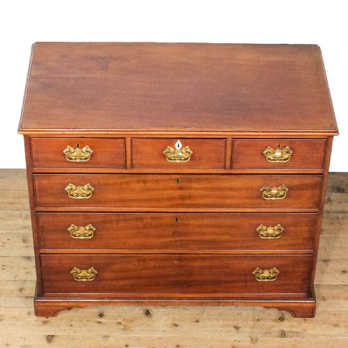 ANTIQUE 19TH CENTURY MAHOGANY CHEST OF DRAWERS - ADDITIONAL PHOTO 9