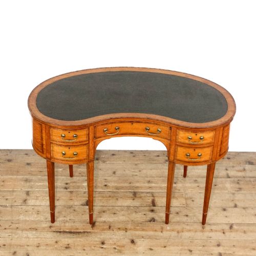 fig 1. Antique Edwardian Century Antique Satin Wood Writing Desk