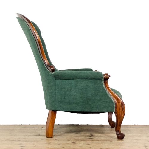 ANTIQUE VICTORIAN UPHOLSTERED ARMCHAIR - ADDITIONAL PHOTO 3