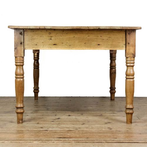 LARGE ANTIQUE PINE FARMHOUSE KITCHEN TABLE - ADDITIONAL PHOTO 2