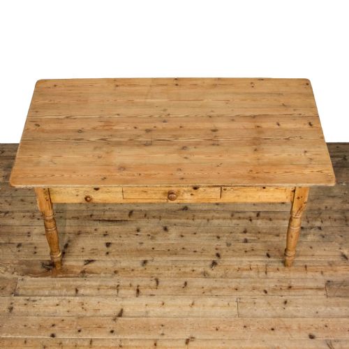 LARGE ANTIQUE PINE FARMHOUSE KITCHEN TABLE - ADDITIONAL PHOTO 12