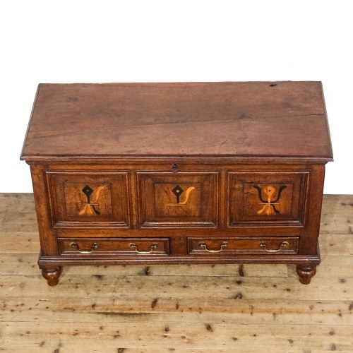 fig 2. Antique 18th Century Oak Mule Chest