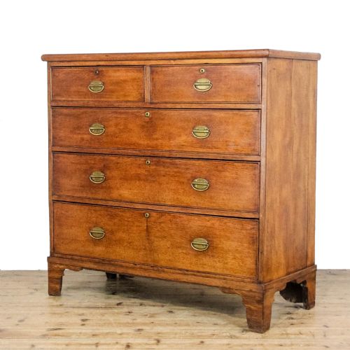fig 1. Antique 19th Century Oak Chest of Drawers