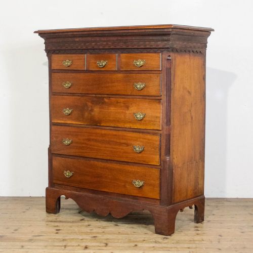 fig 1. Antique Oak and Mahogany Chest of Drawers